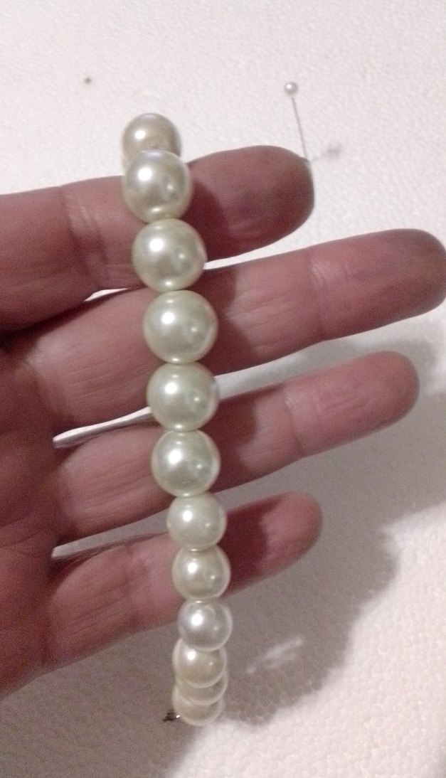 Krem Boncuklu Midi Boy Kadın Kolye - Görsel 4