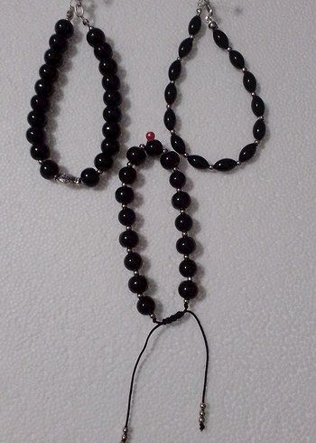 Siyah Gotik bayan bileklik 3 lu - Görsel 5