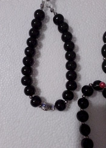 Siyah Gotik bayan bileklik 3 lu - Görsel 2