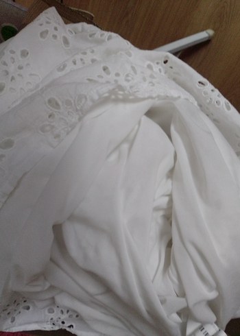 Dantel İşlemeli Beyaz Bohem Midi Elbise - Görsel 19