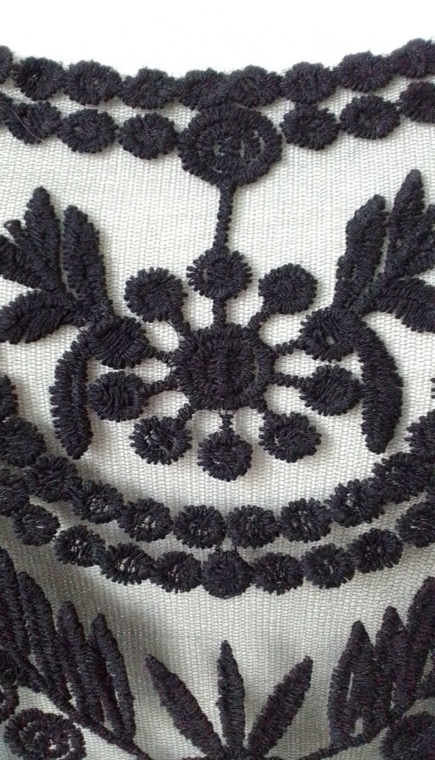 Dantel İşlemeli Siyah Kolsuz Midi Yelek - Görsel 4