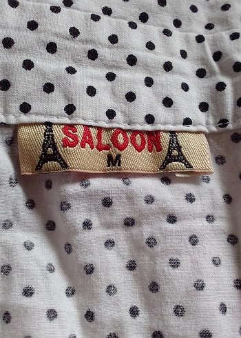 Bohem Beyaz Puantiyeli Pamuklu Gömlek - Görsel 14