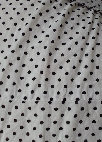 Bohem Beyaz Puantiyeli Pamuklu Gömlek - Görsel 12