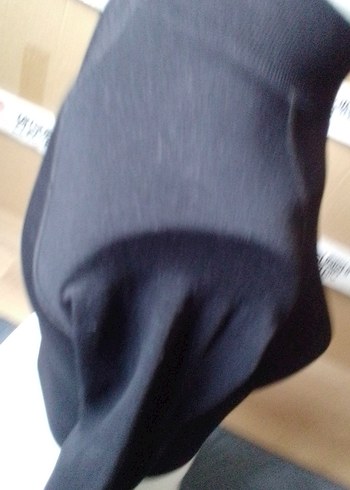 Siyah Yarım Fermuarlı Yüksek Yakalı Kadın Sweatshirt - Görsel 8