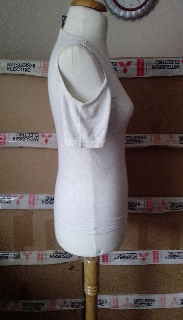 Krem rengi Kısa Kollu Kadın Tişört - Görsel 5