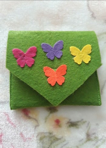 keçe bozuk para cüzdanları sıfır ürün - Görsel 18