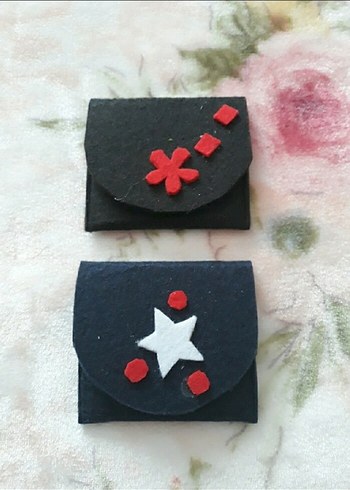 keçe bozuk para cüzdanları sıfır ürün - Görsel 11