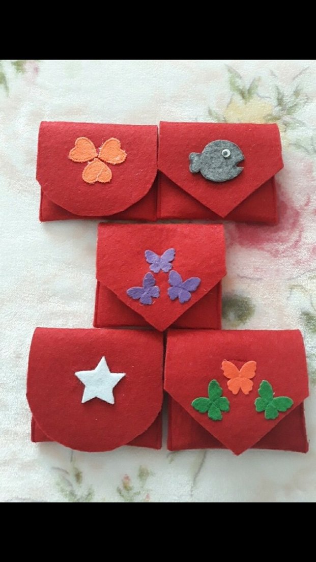 keçe bozuk para cüzdanları sıfır ürün - Görsel 2