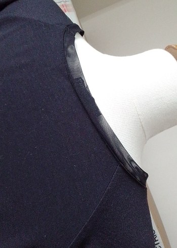 Siyah Transparan Crop Top - Görsel 7