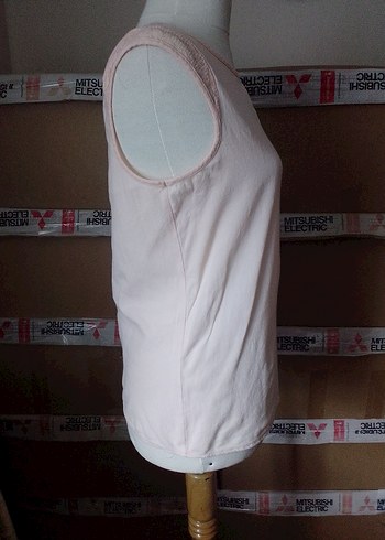 Yavru Ağzı Kadın Kolsuz Basic Tişört - Görsel 2