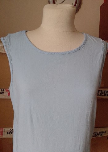 mavi Kolsuz Basic Kadın Atlet - Görsel 2