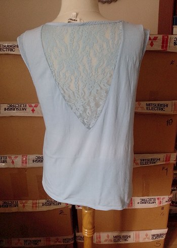 mavi Kolsuz Basic Kadın Atlet - Görsel 5