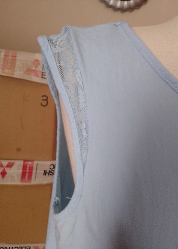 mavi Kolsuz Basic Kadın Atlet - Görsel 3