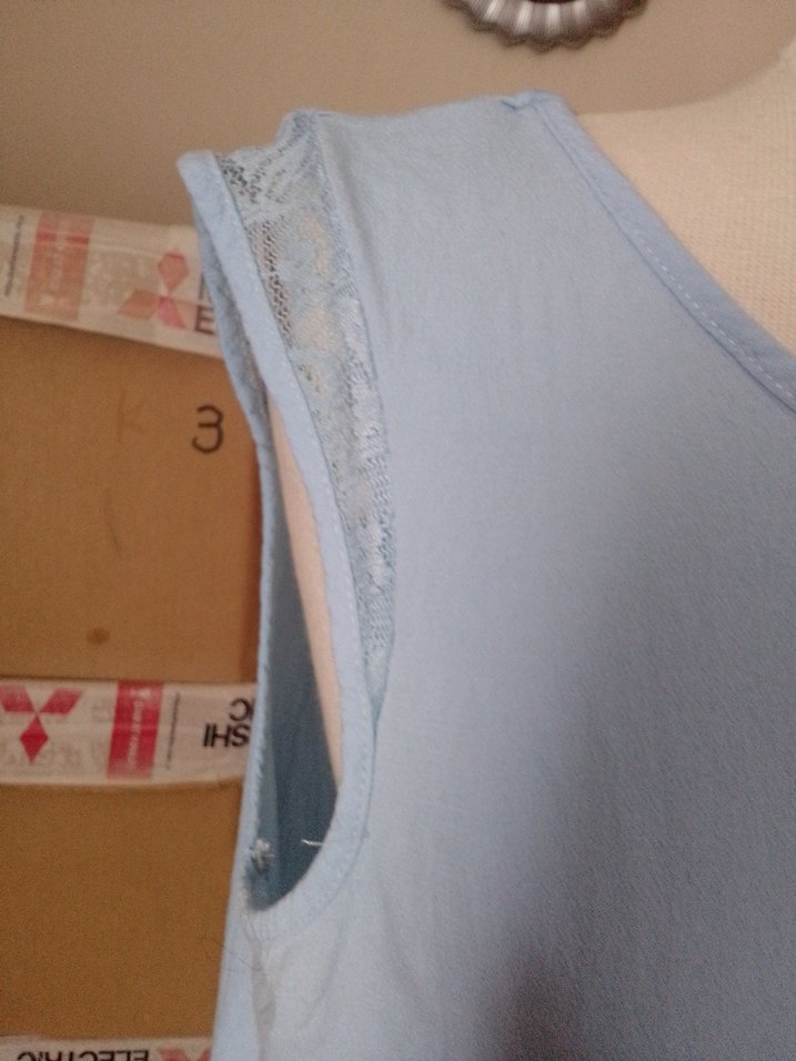 mavi Kolsuz Basic Kadın Atlet - Görsel 3