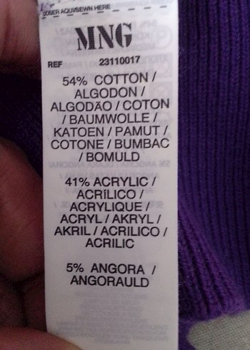 Mor Düğmeli Kadın Triko Hırka - Görsel 11