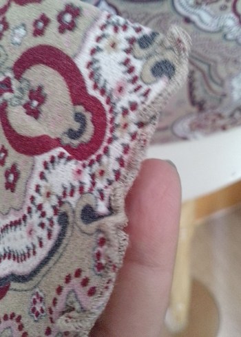 38 Beden çeşitli Renk Bohem Desenli yuvarlak yaka ipli Bej Bluz