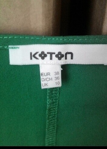 38 Beden yeşil Renk Koton bluz