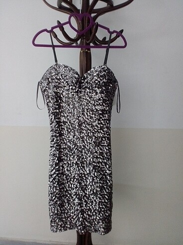 Pullu elbise white blue fashion 