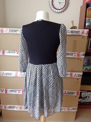 Morgan şifon elbise - Görsel 7