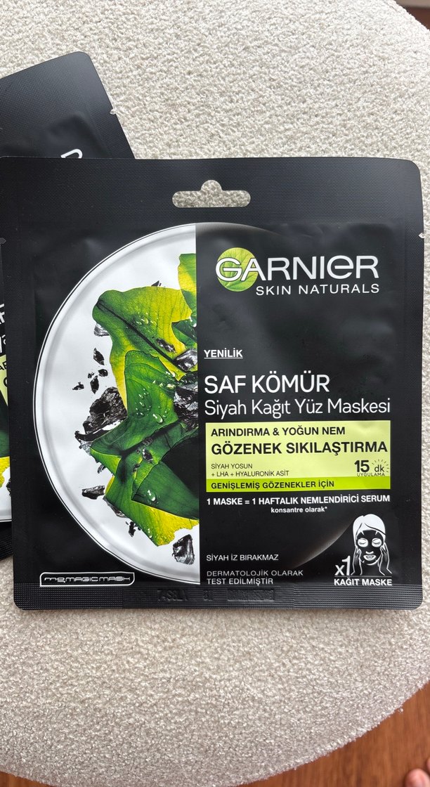 Garnier Saf Kömür Siyah Kağıt Yüz Maskesi - Görsel 2
