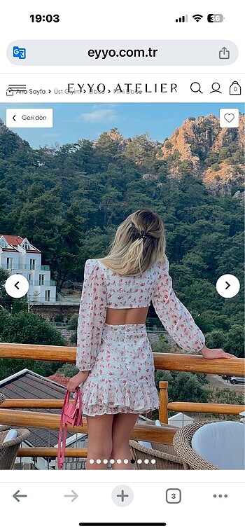 l Beden EYYO çiçekli elbise
