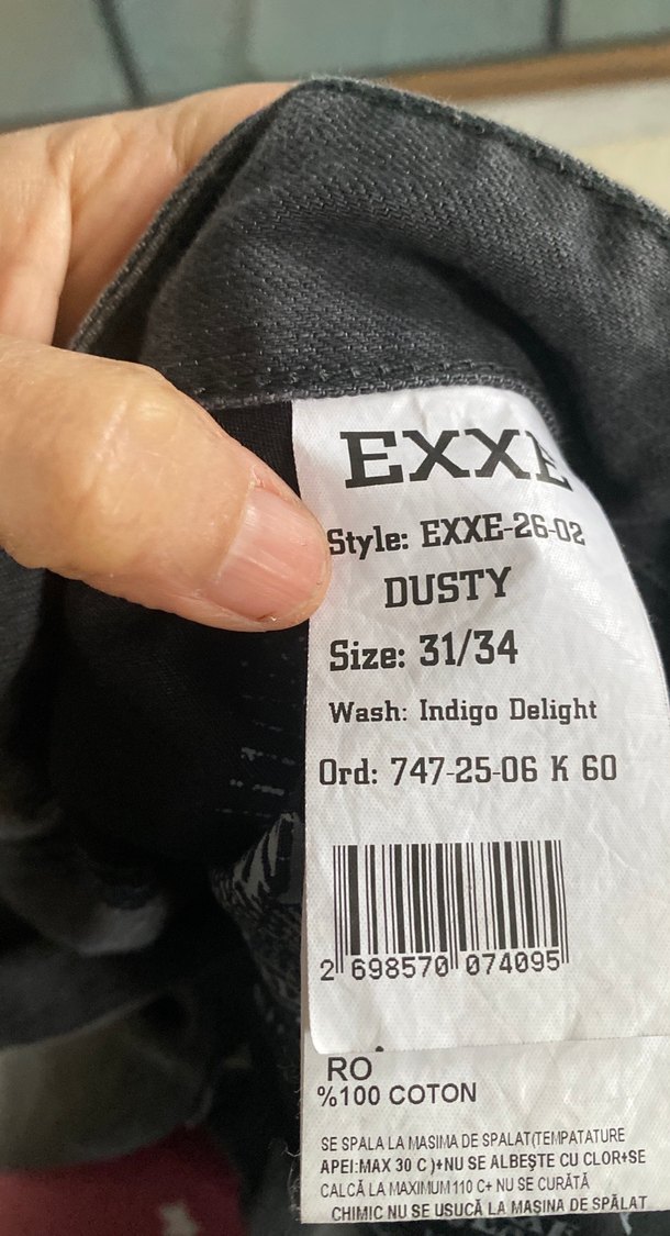Gri Düğmeli Erkek Denim Pantolon - Görsel 2