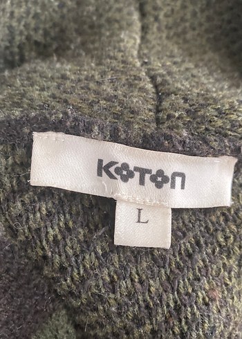 Düğmeli Kamuflaj erkek Yün Ceket - Görsel 2