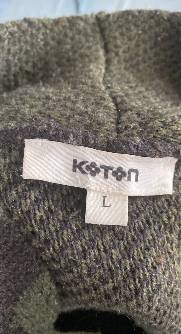 Düğmeli Kamuflaj erkek Yün Ceket - Görsel 2