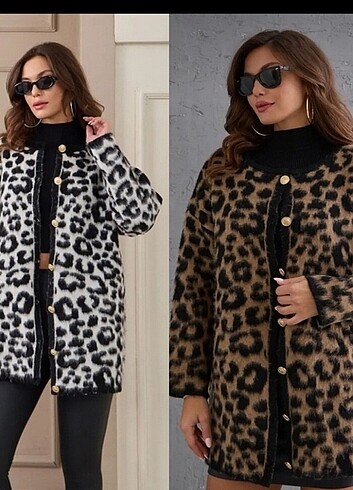 Leopar desenli hırka son 4 - Görsel 4