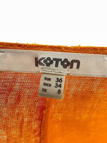 36 Beden turuncu Renk Koton Kısa Elbise %70 İndirimli.
