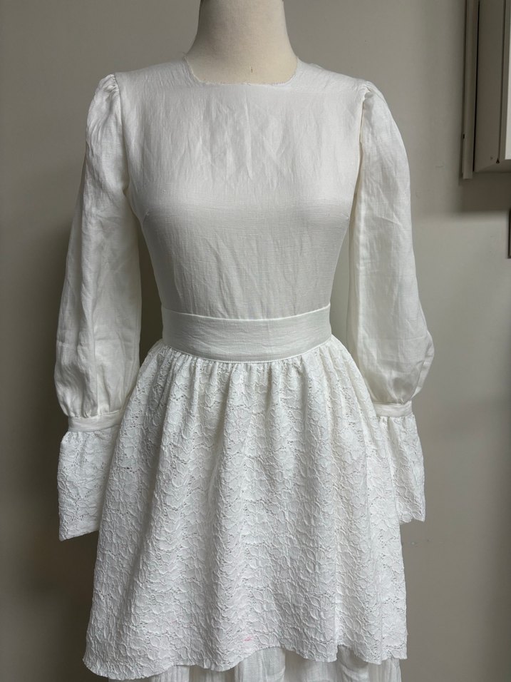 Uzun Beyaz  nikah elbisesi - Görsel 3