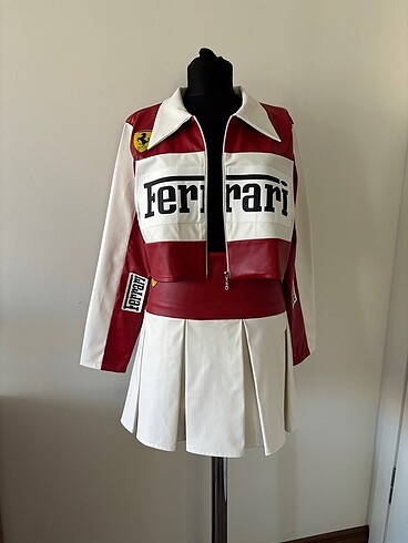 Etek ceket takım ferrari deri - Görsel 4