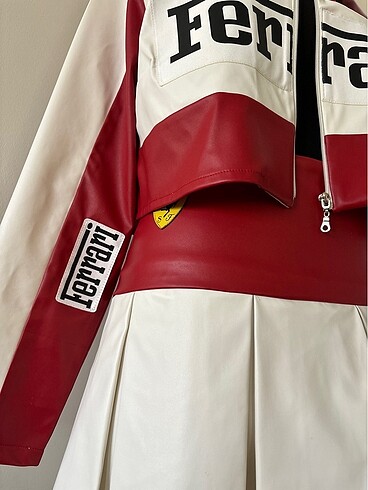 Etek ceket takım ferrari deri - Görsel 3