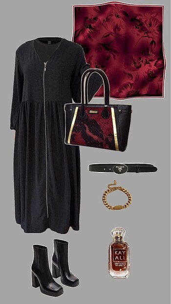 Fermuarlı ferace - Görsel 2