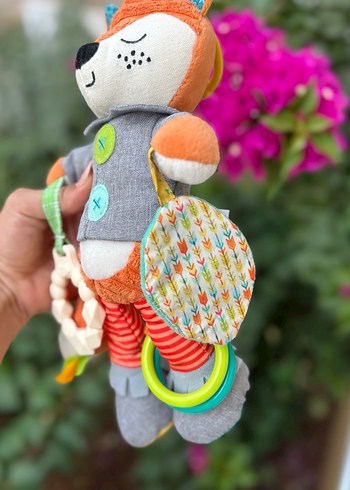 Gri Tilki Diş Kaşıyıcı ve Çıngırak Oyuncak - Görsel 5