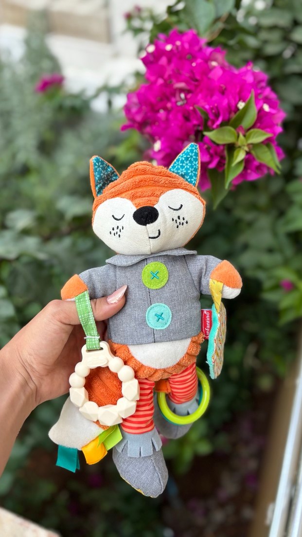 Gri Tilki Diş Kaşıyıcı ve Çıngırak Oyuncak - Görsel 2