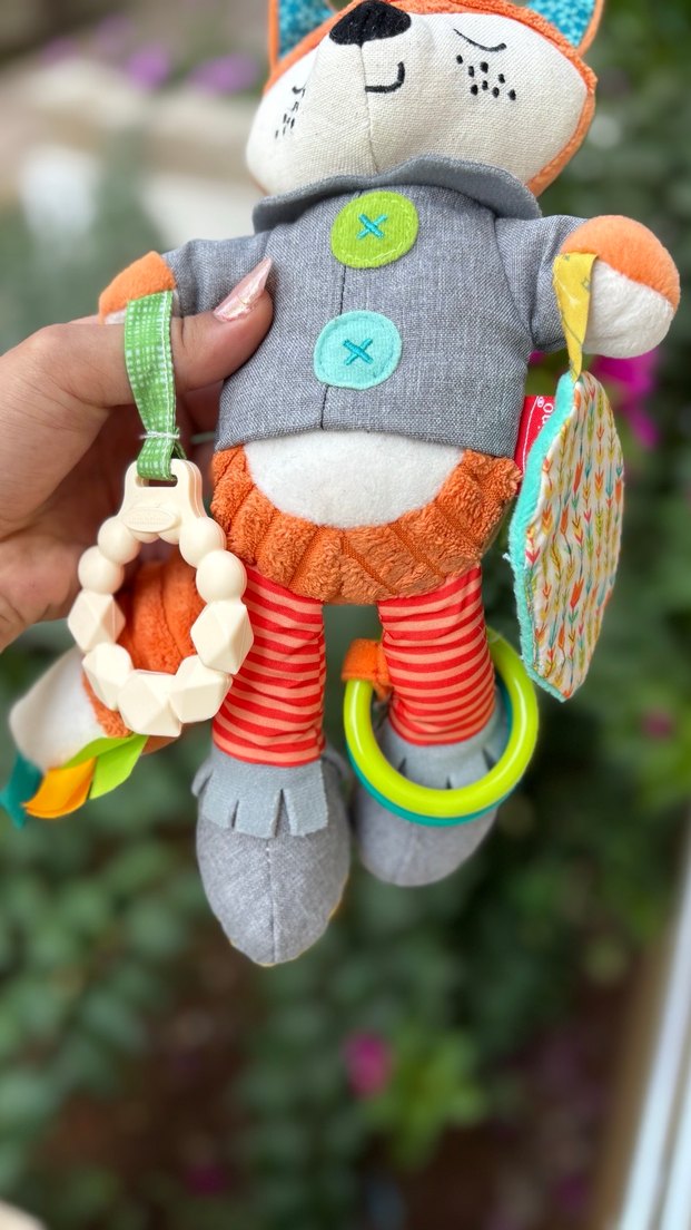 Gri Tilki Diş Kaşıyıcı ve Çıngırak Oyuncak - Görsel 4