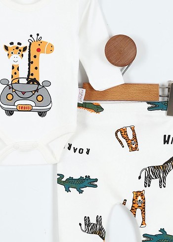 Bebek Erkek Zebra Desenli 2'li Takım - Görsel 4