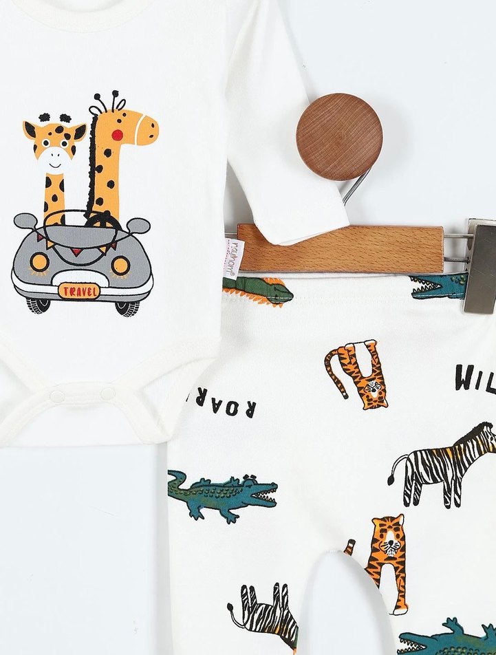 Bebek Erkek Zebra Desenli 2'li Takım - Görsel 4