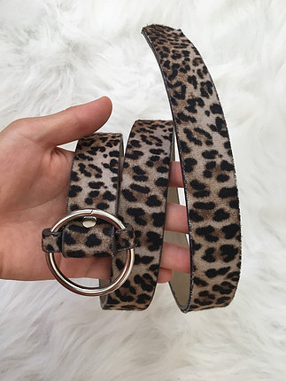 universal Beden camel Renk Leopar desenli kemer