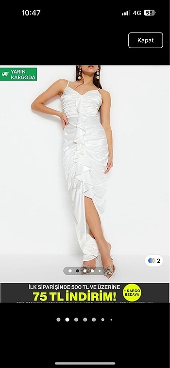 Trendyol & Milla Beyaz nikah elbisesi