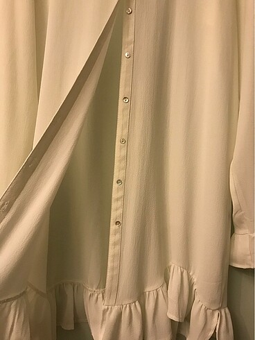 40 Beden beyaz Renk #Koton #Gömlek #Tunik