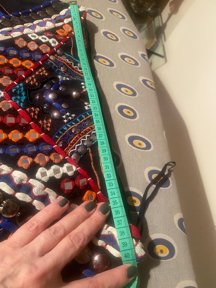 Boncuk İşlemeli Çok Renkli Mini Etek - Görsel 5