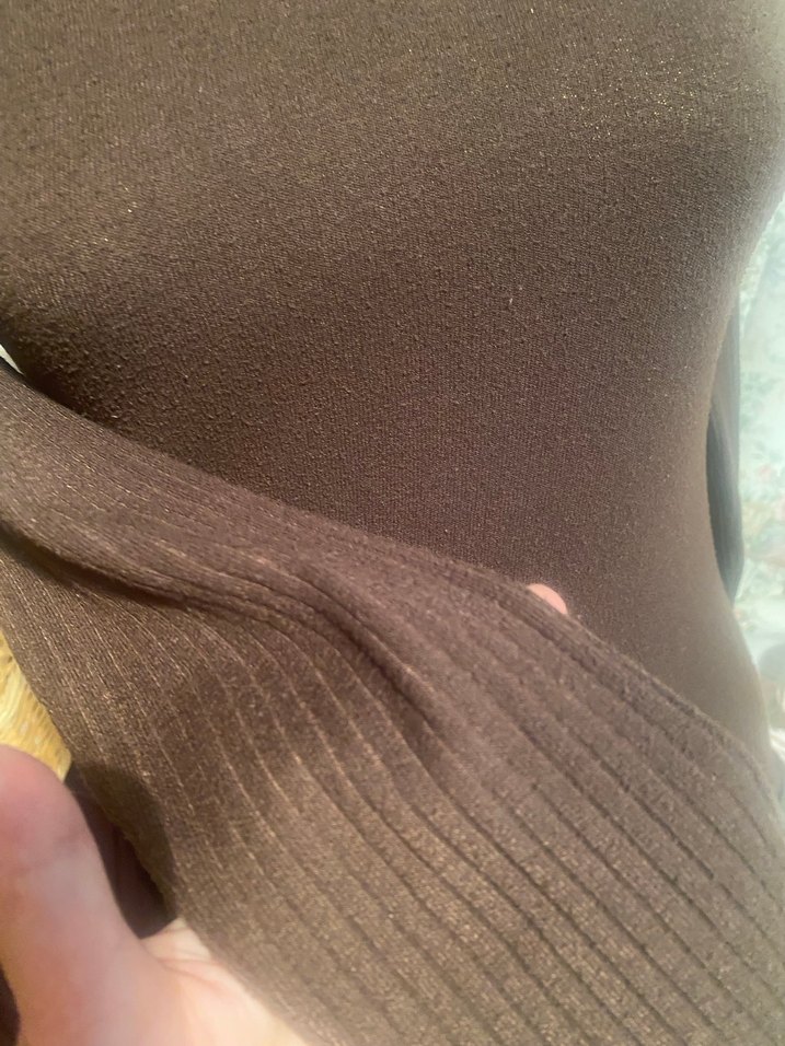 Kadın Kahverengi Boğazlı Dar Kesim Triko - Görsel 2