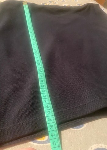 Siyah Düz Mini etek - Görsel 4