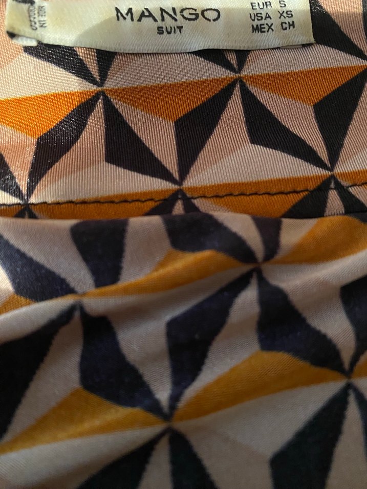 Bohem Uzun Kollu Kahverengi Desenli Elbise - Görsel 4