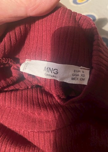 Bordo Uzun Kollu Yüksek Yakalı Elbise - Görsel 3