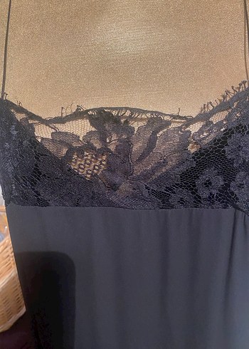 Siyah Straplez Uzun Gotik Elbise - Görsel 2