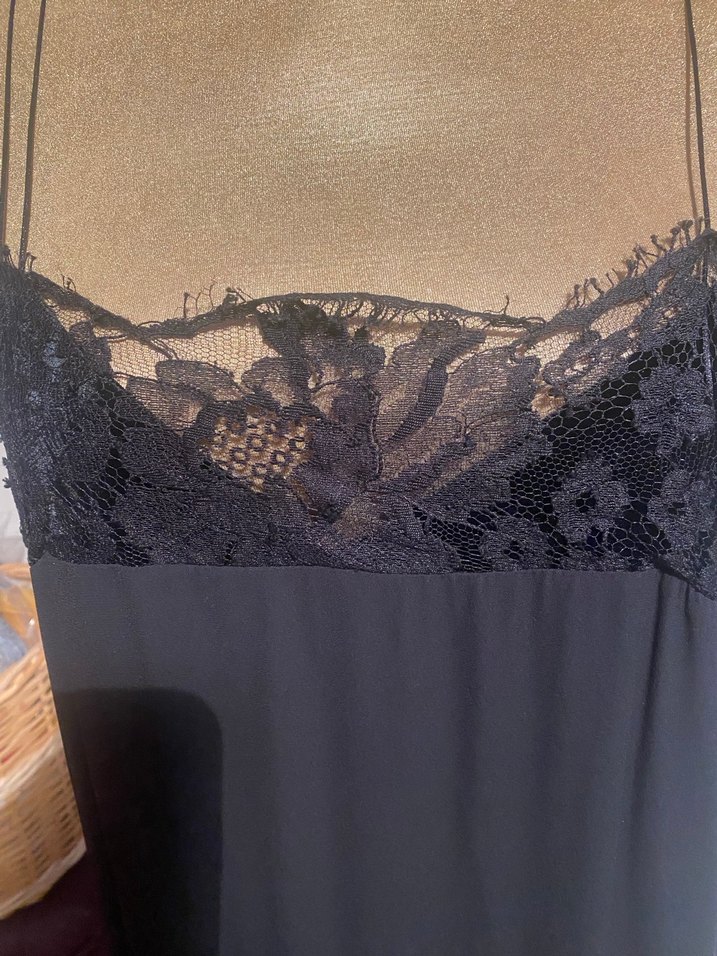 Siyah Straplez Uzun Gotik Elbise - Görsel 2