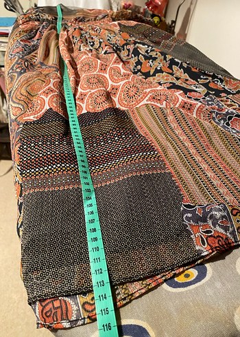 Bohem Desenli Uzun Kollu Kadın Elbise - Görsel 7